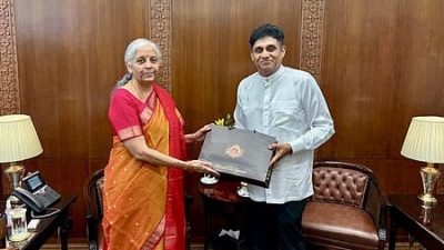 இந்திய நிதி அமைச்சரை சந்தித்த சஜித்