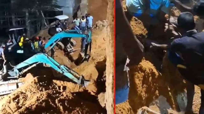 மதில் இடிந்து விழுந்ததில் மூவர் பலி