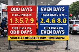 நீங்கள் எரிபொருள் பெற செல்ல வேண்டிய நாள்